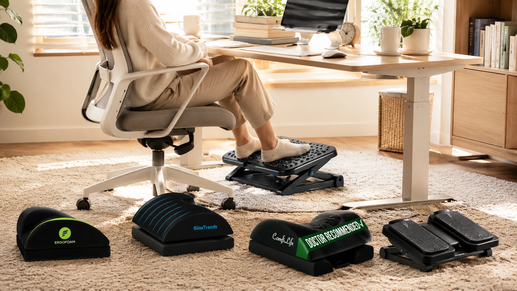 The Best Adjustable Under-Desk Footrests for a Better Workday
