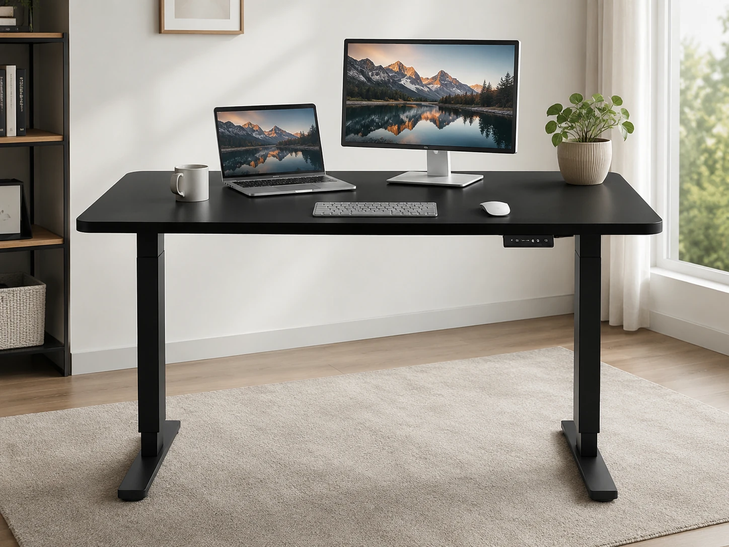 FlexiSpot EN1 One-Piece Electric Standing Desk, 48x24"