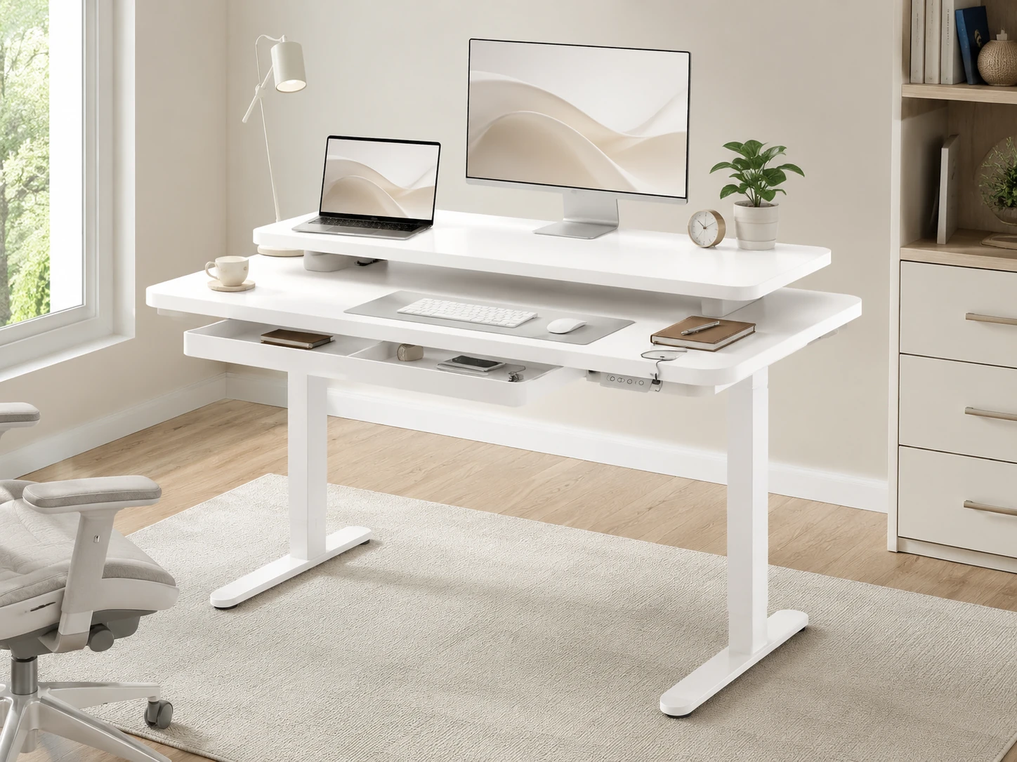 FlexiSpot 60x24" One-Piece Electric Standing Desk