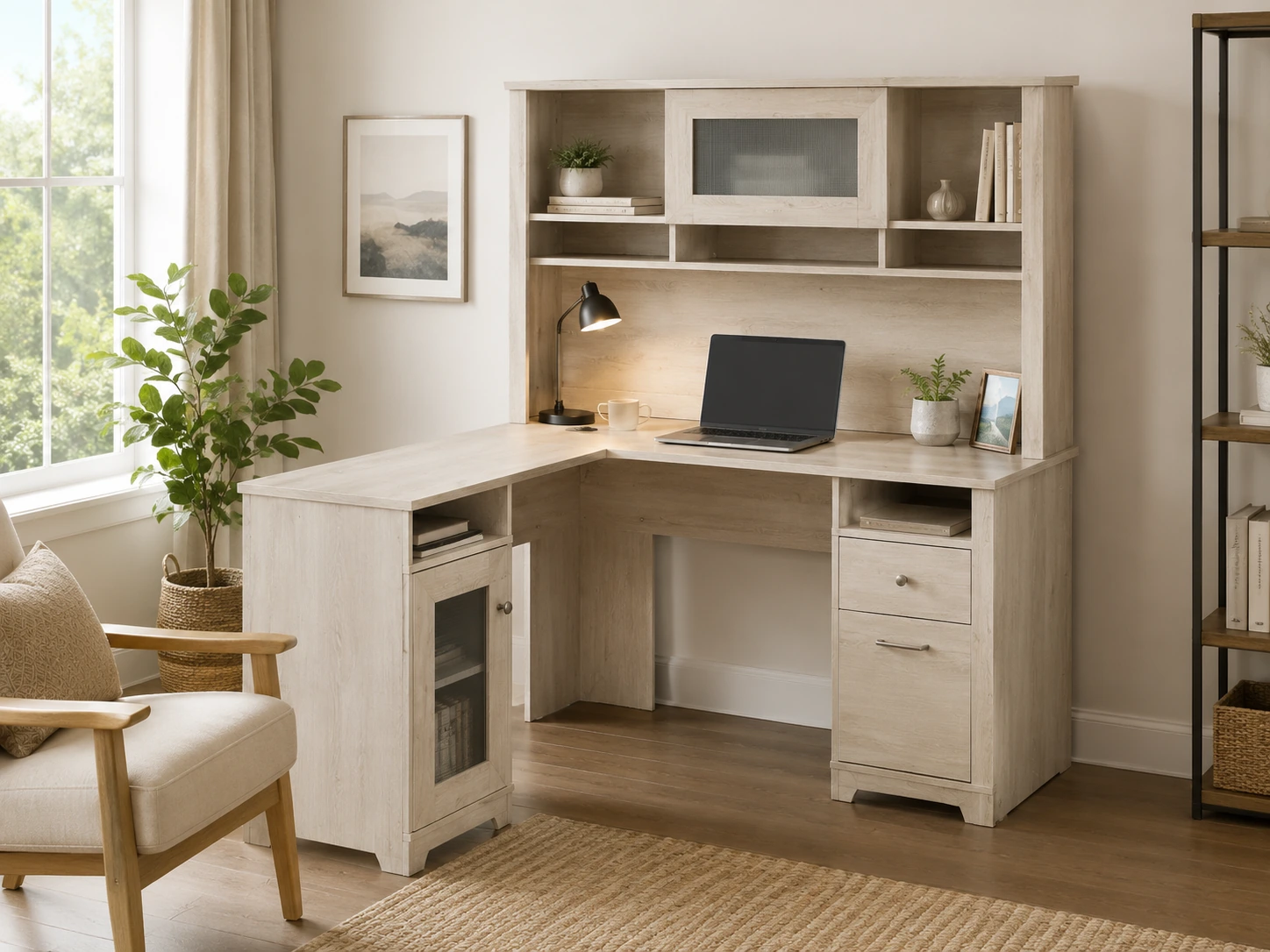 Bush Home Somerset 60" L-Shaped Desk with Storage