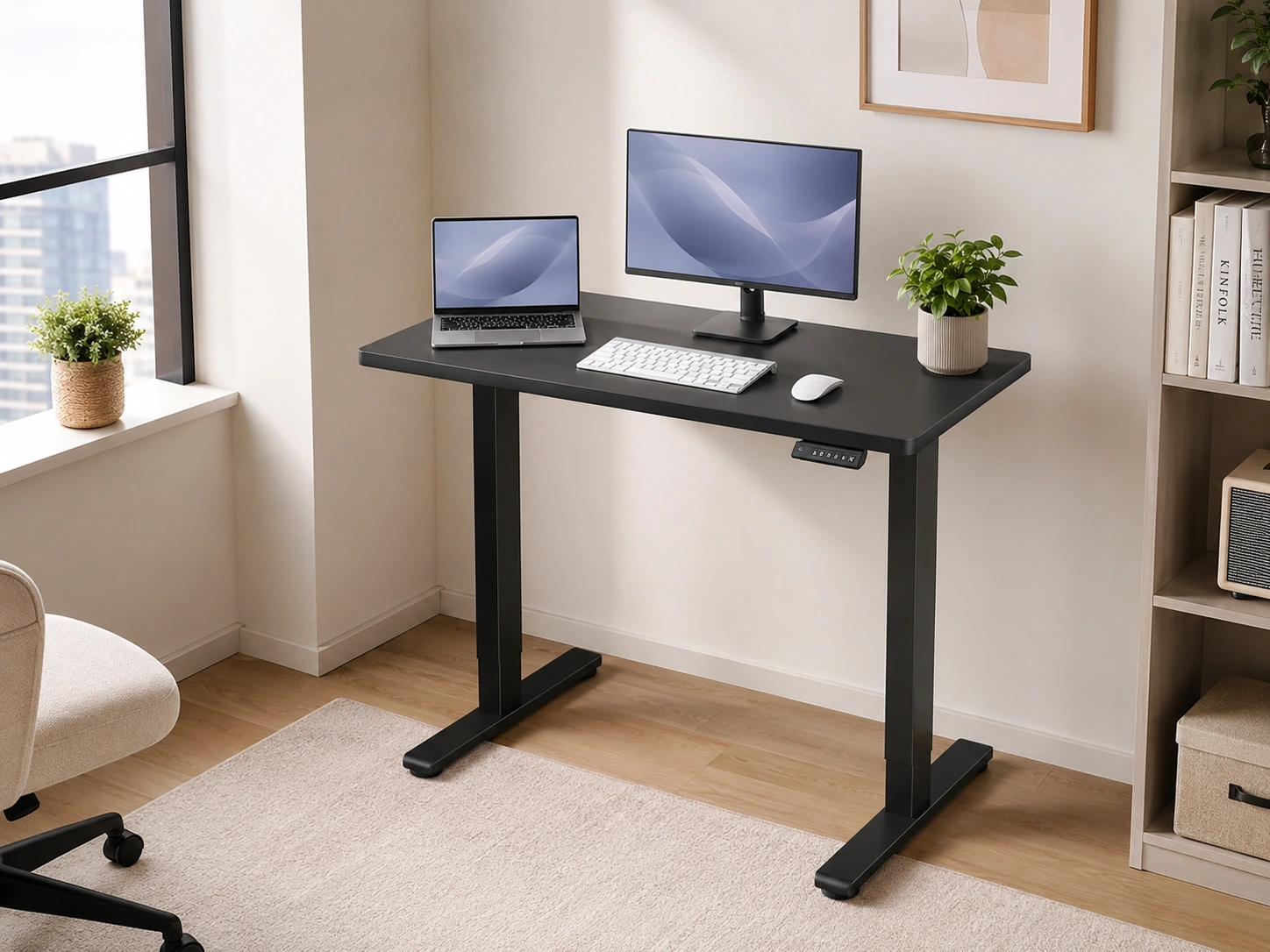 ErGear Height Adjustable Electric Standing Desk, 40x24"