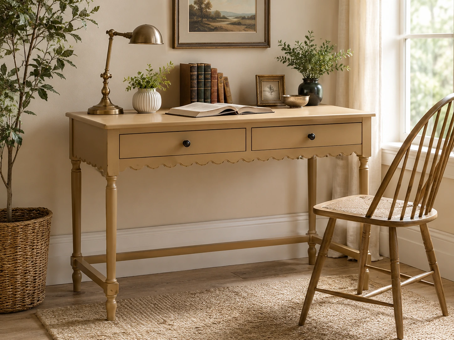 Modway Render Mid-Century Modern Writing Desk in Walnut