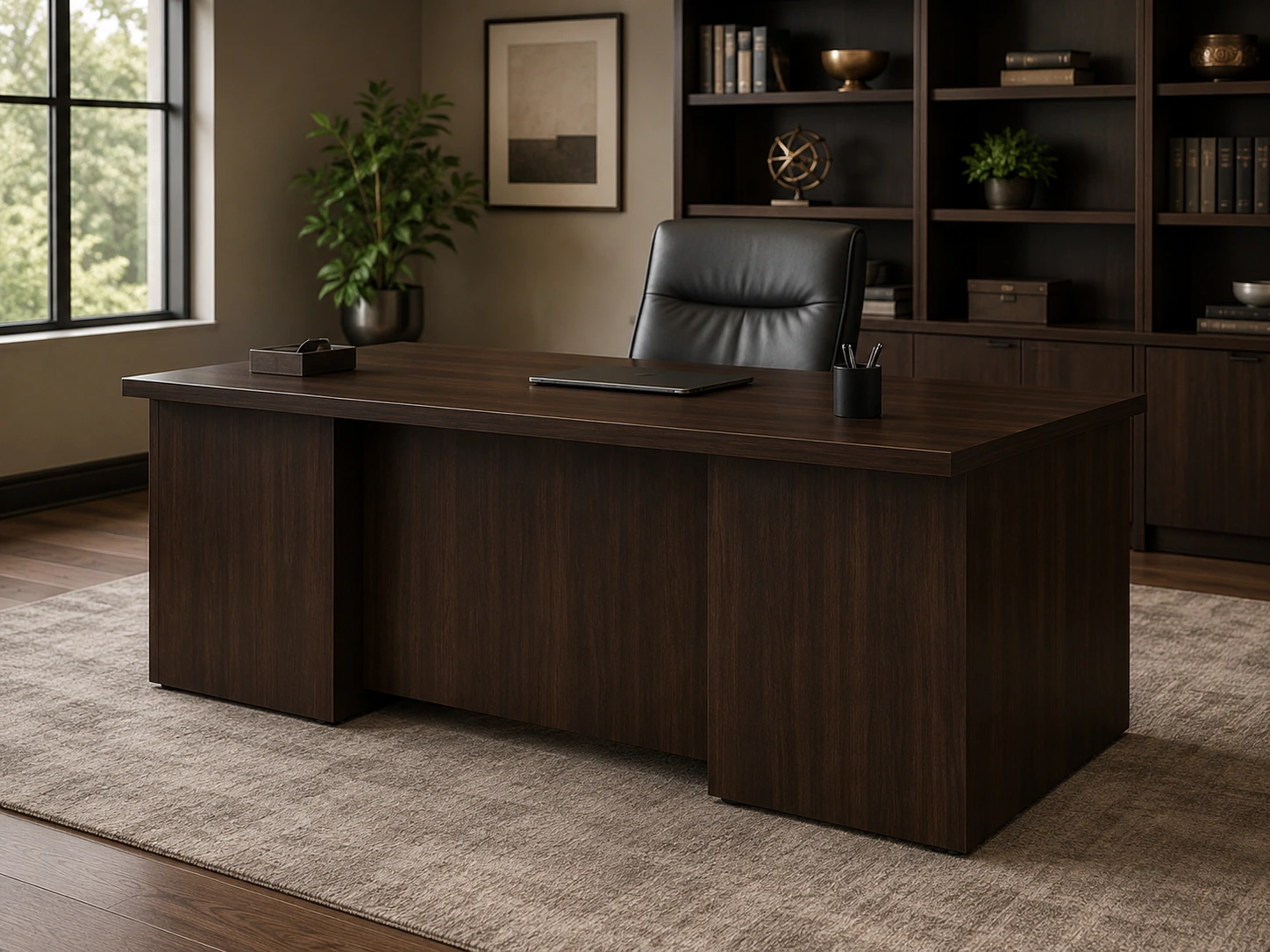 Sauder Costa Executive Desk with Drawers