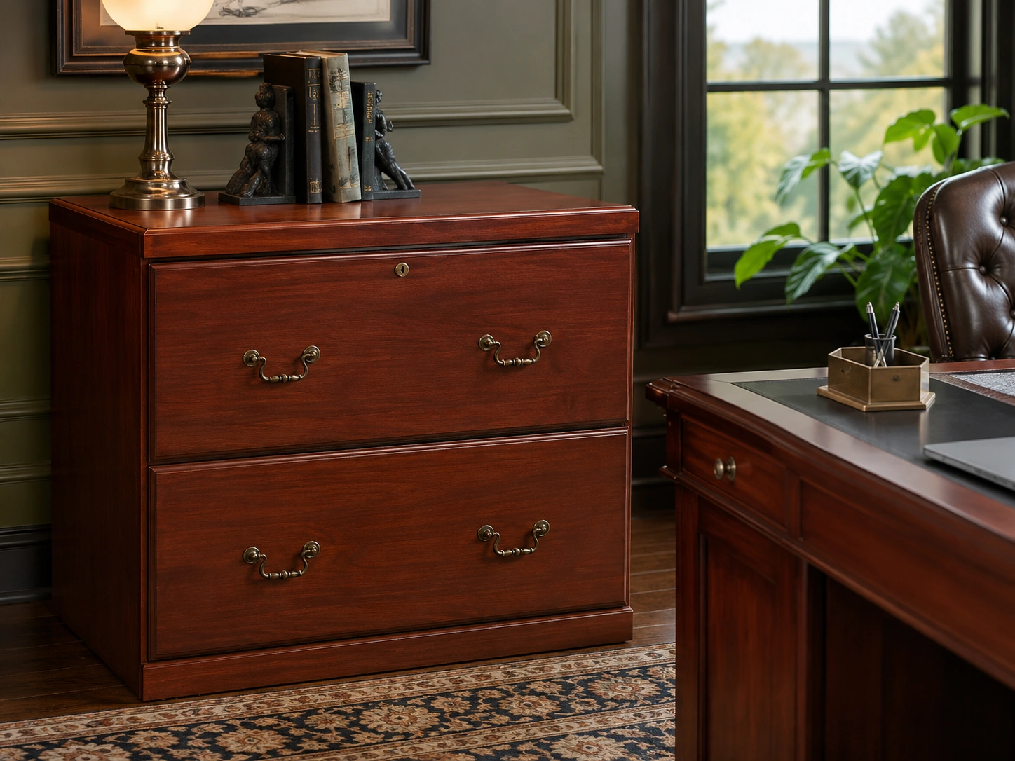 Sauder Heritage Hill 2-Drawer Lateral File Cabinet, Classic Cherry
