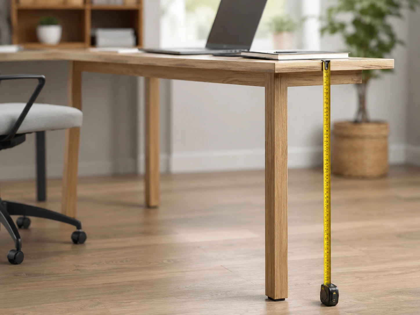 Standard desk height measurement reference