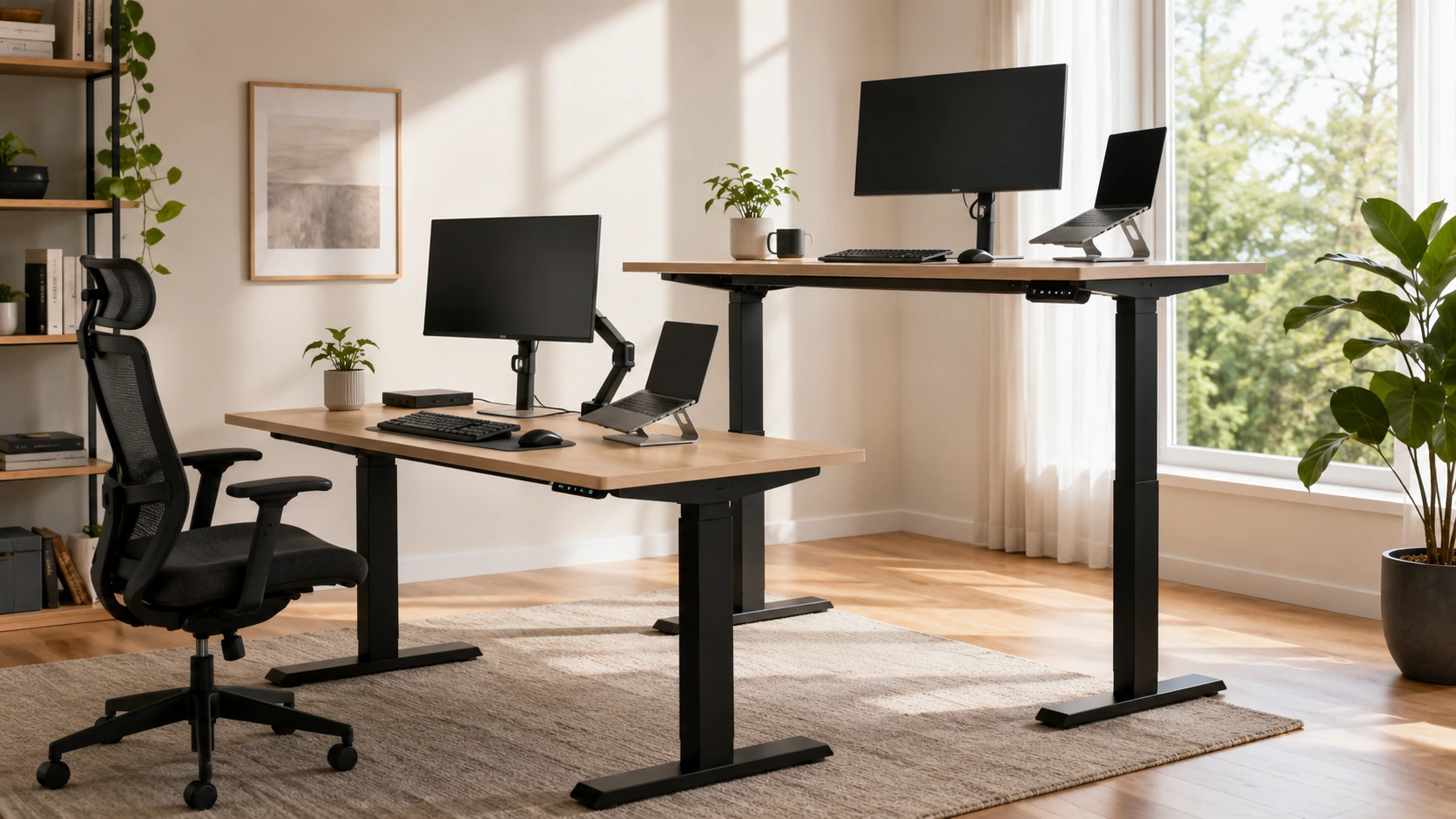 Adjustable standing desk height solution