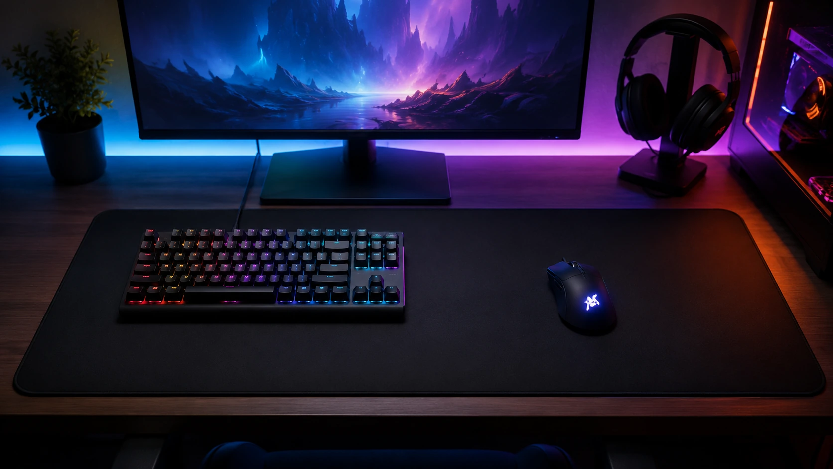 TKL keyboard setup advantage for FPS gaming mouse positioning