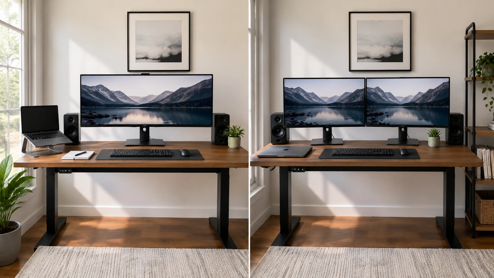 Ultrawide vs dual monitor desk space comparison