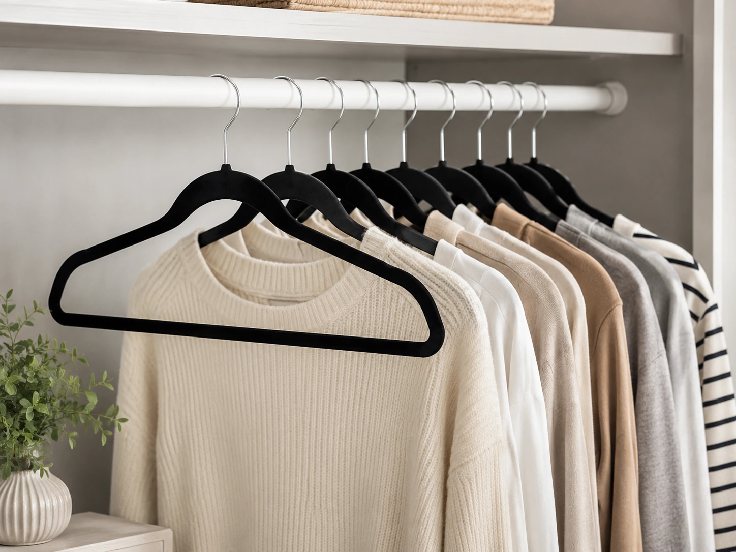 Amazon Basics Slim Velvet Hangers, 50-Pack