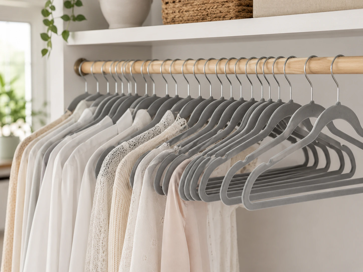 ZOBER Velvet Hangers 50-Pack -- with Pants Bar