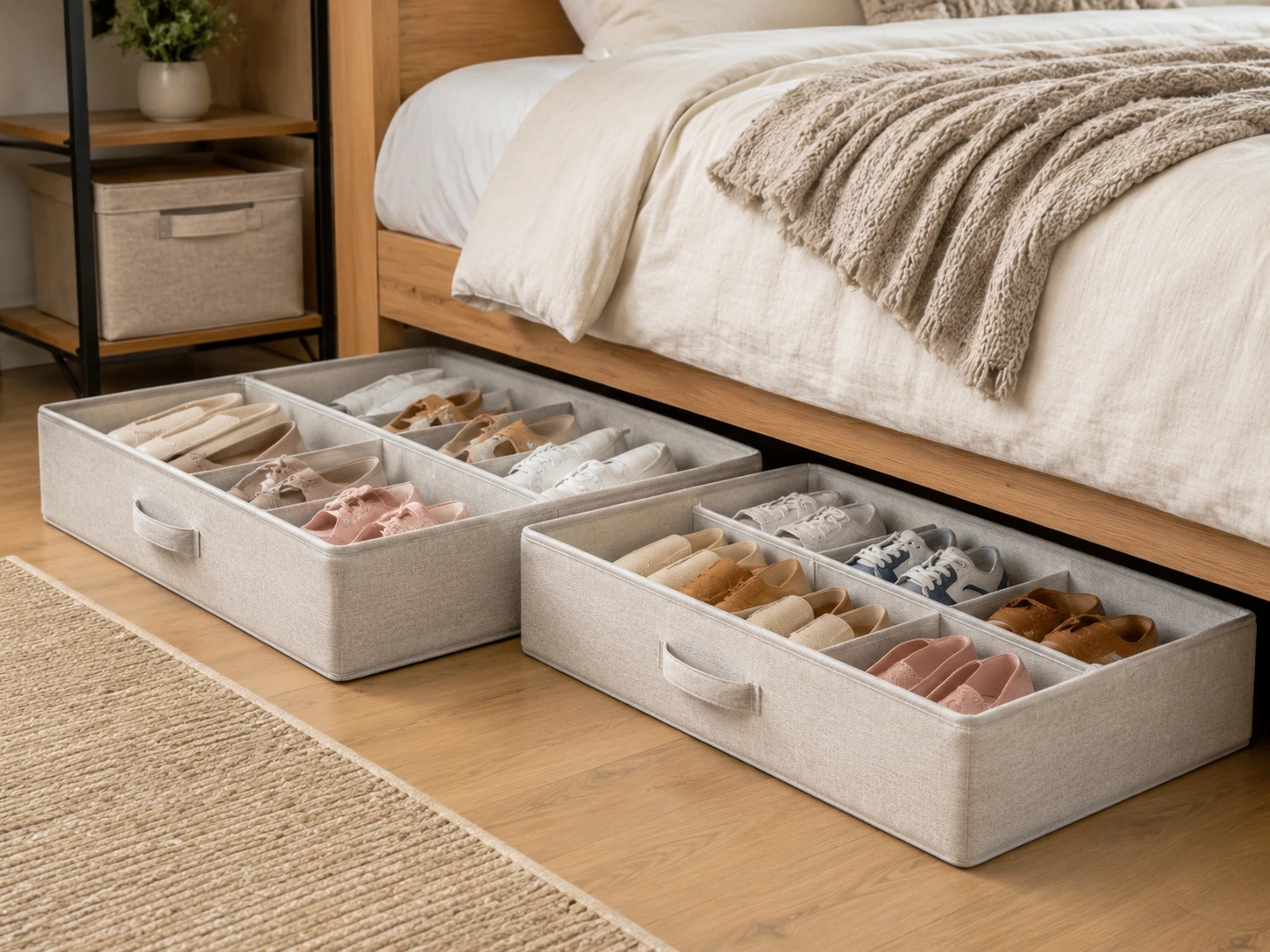 Onlyeasy Under-Bed Shoe Storage, Set of 2