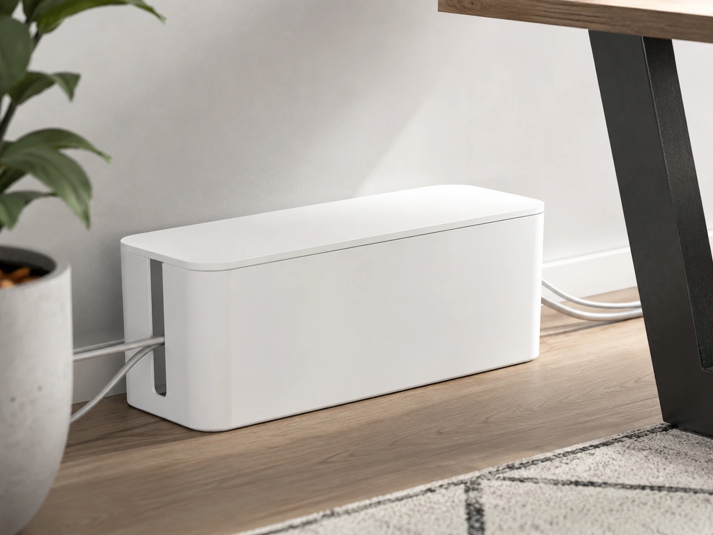 D-Line Cable Management Box Small -- White