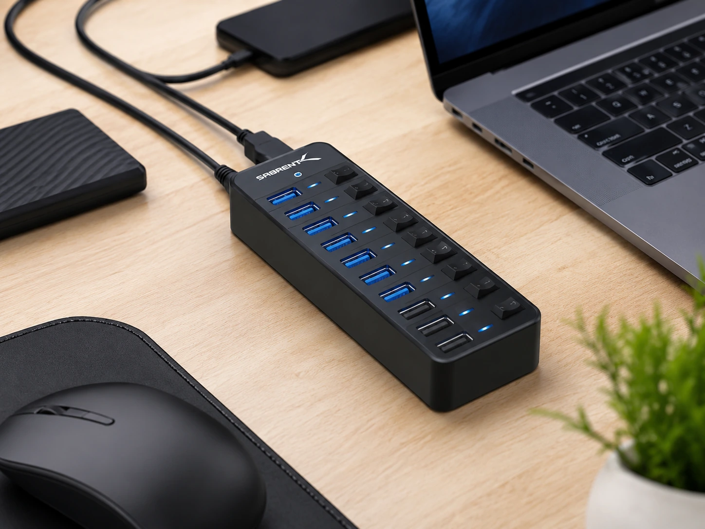 Sabrent 10-Port USB 3.0 Hub