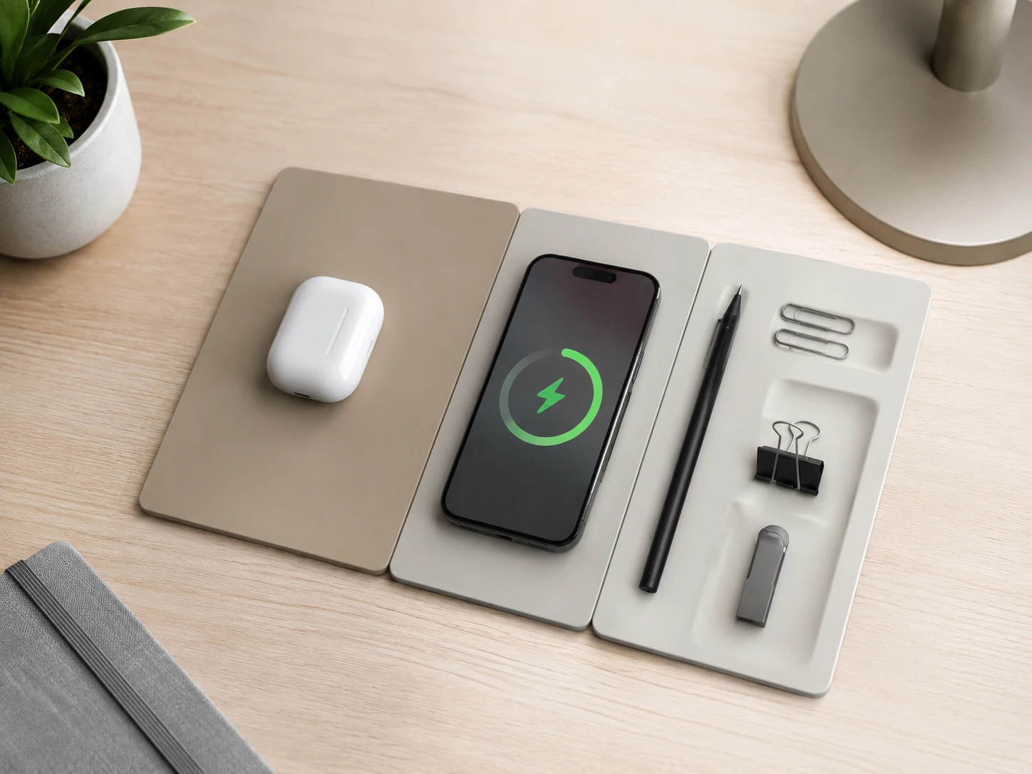 POUT H3 SplitMax Wireless Charging Mouse Pad