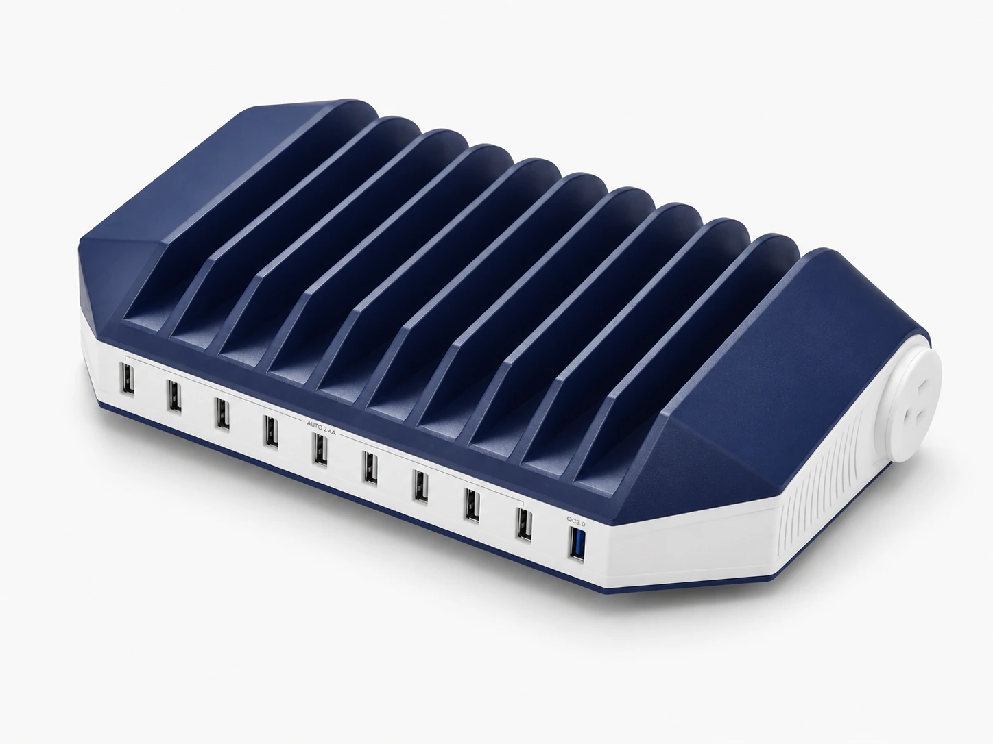 BESTEK 8-Port USB Charging Station with Desk Organizer