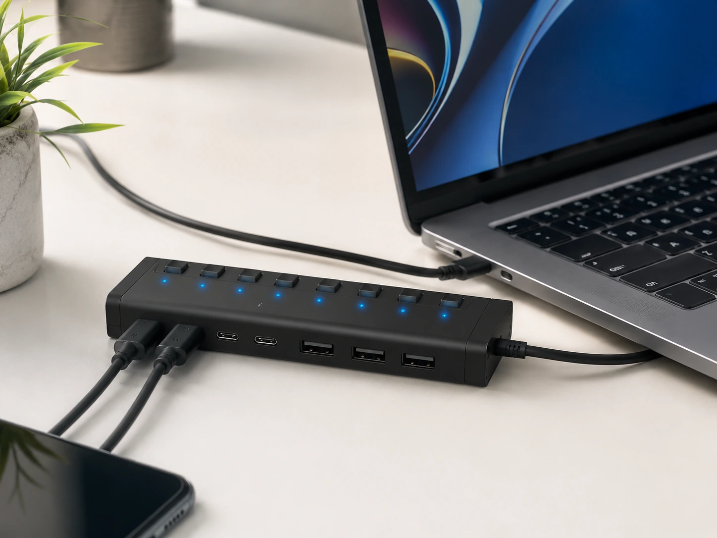 SABRENT 7-Port USB-C Hub