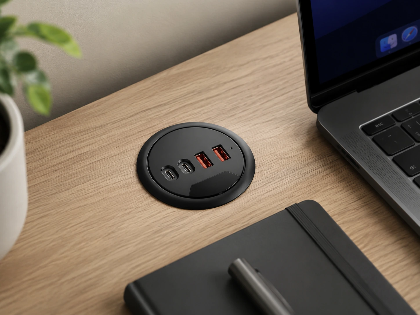 Grommet Desk-Fit USB 3.0 Hub