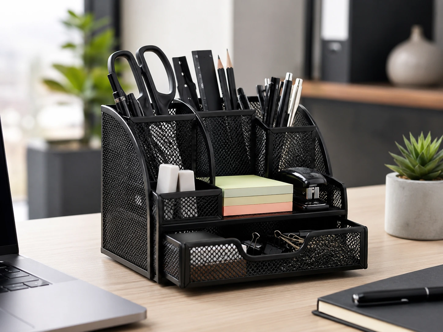 Comix Mesh Desk Organizer with Drawer