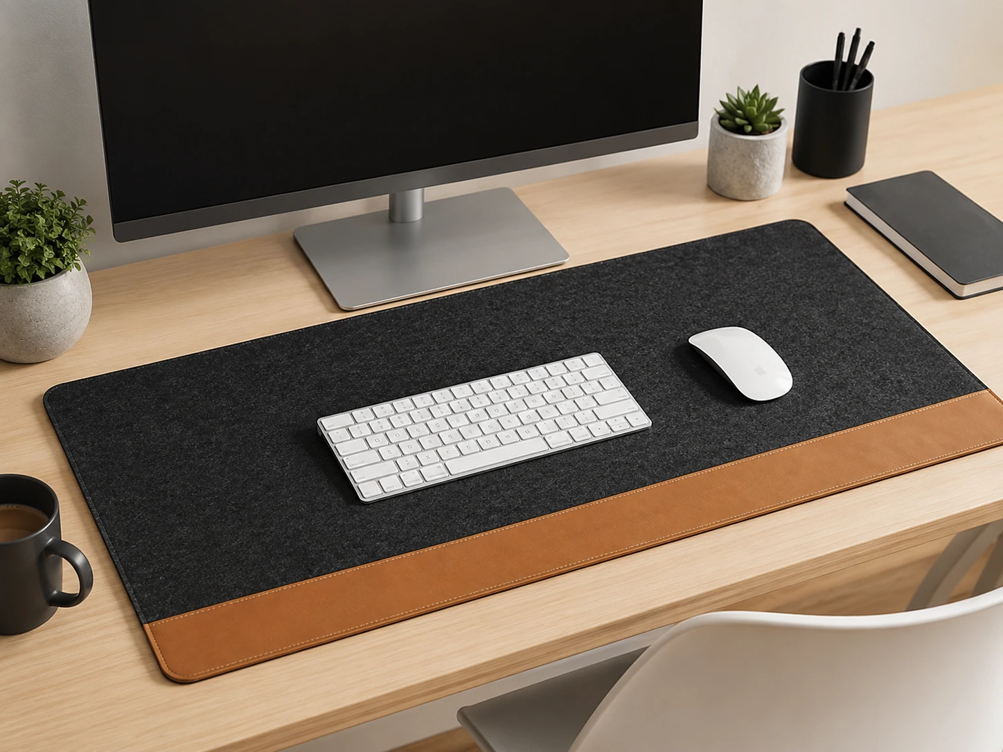 Nordik Felt + Leather Desk Mat