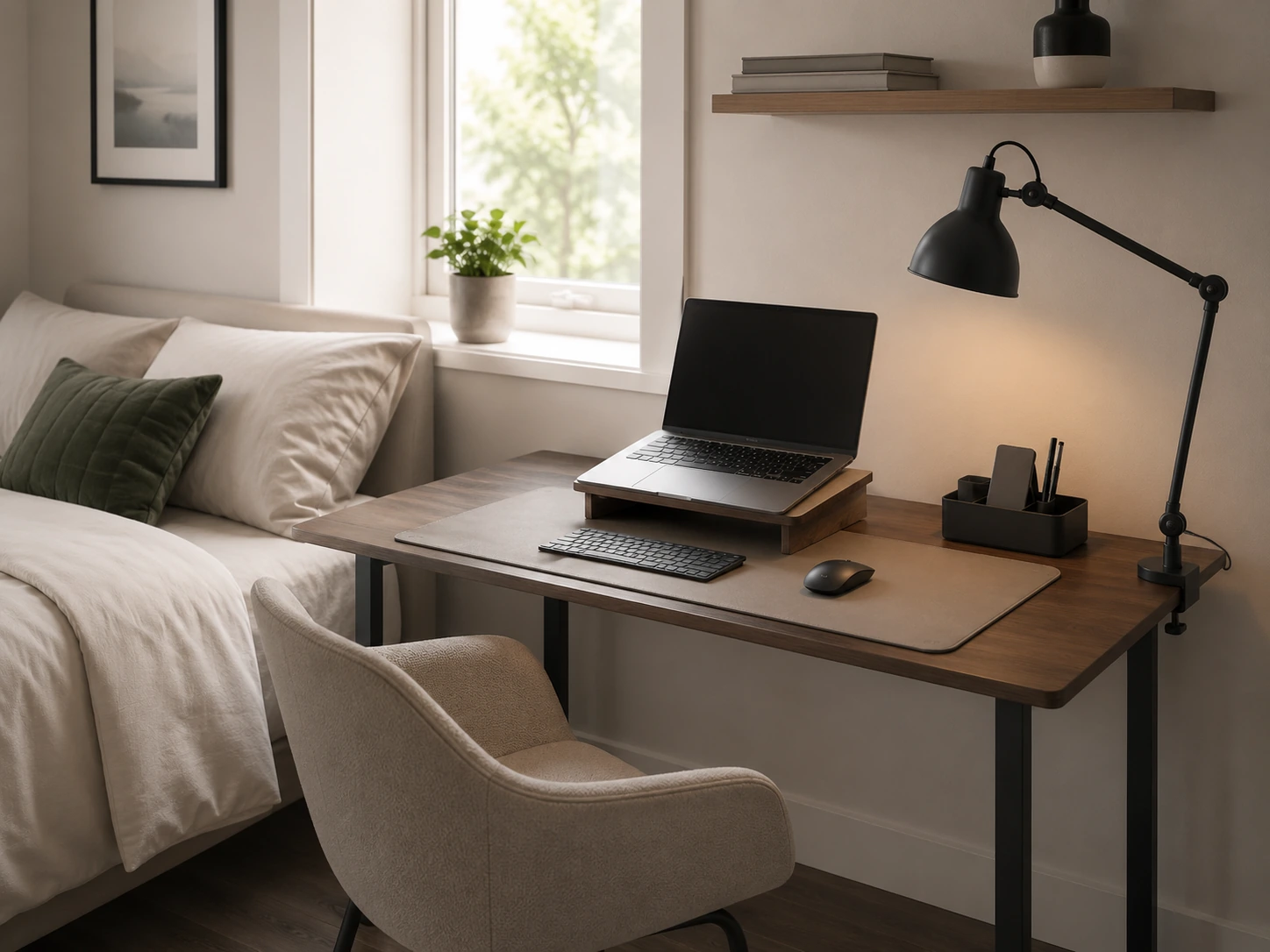 Use a Desk Mat to Visually Anchor the Setup