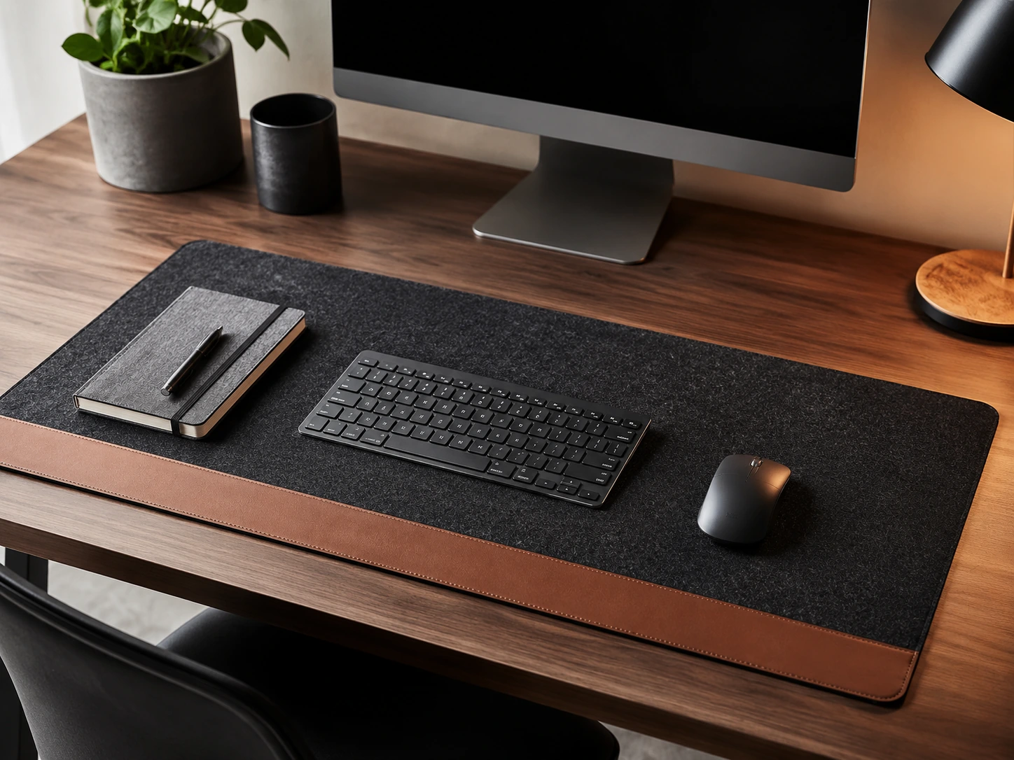 Lay Down a Desk Mat to Define Your Work Zone