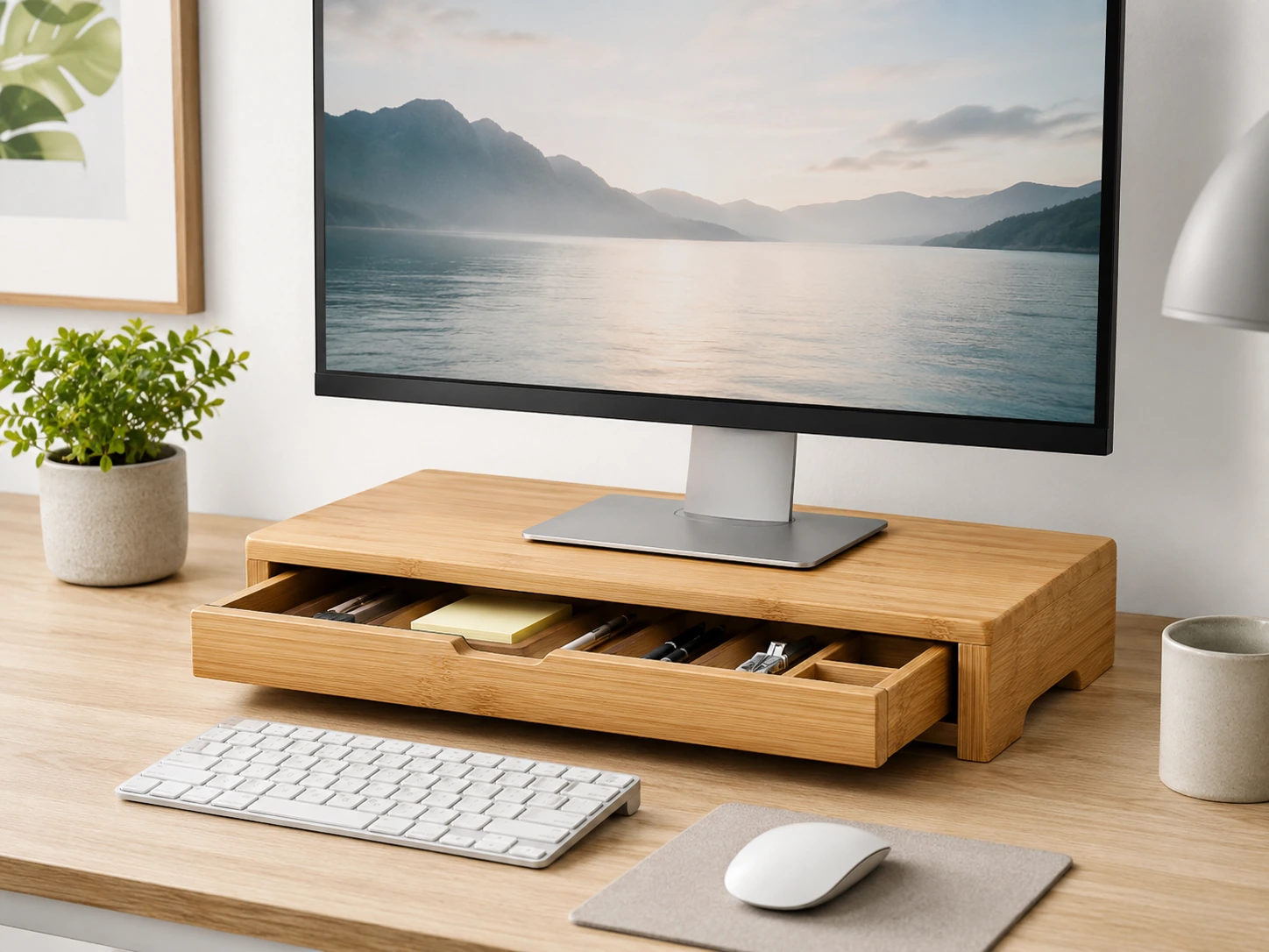 Use Adhesive Cable Clips Along the Desk Edge